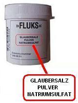 le sulfate de sodium ou sel de Glauber tait utilis comme laxatif